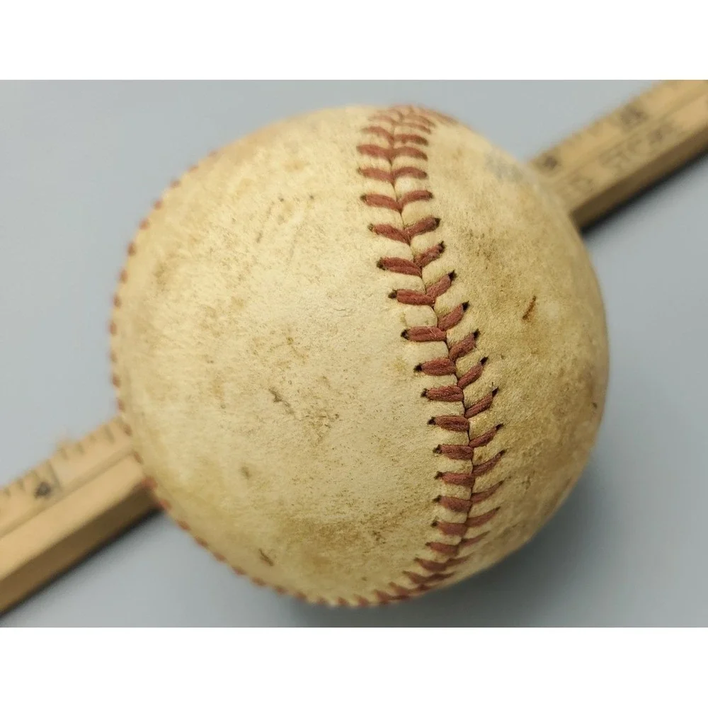 Vintage‎ Rawlings All Leather Baseball For Crafting, Damaged, Official League